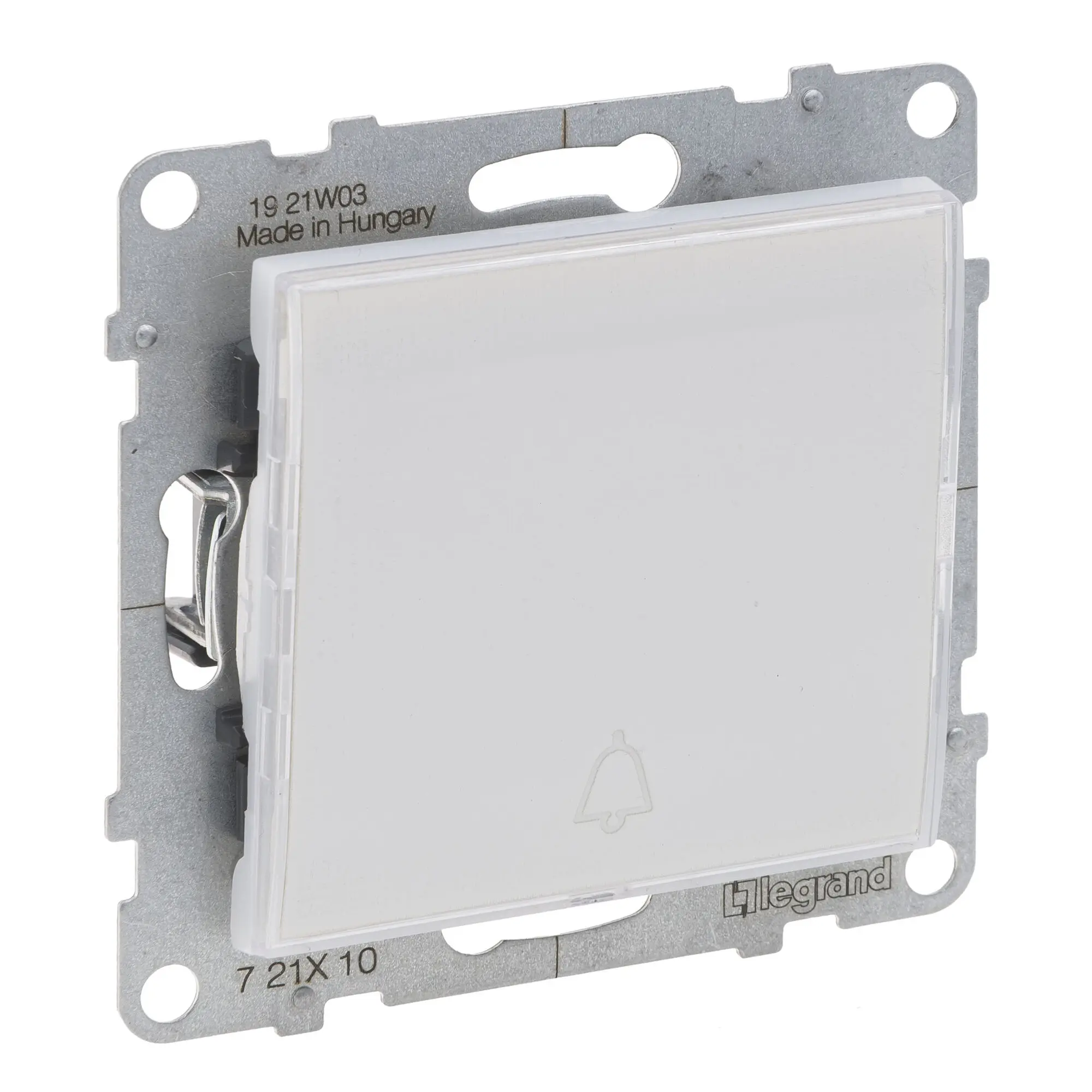 Botão luminoso Legrand New Suno – com porta-etiqueta, 6 A, branco, alumínio ou preto