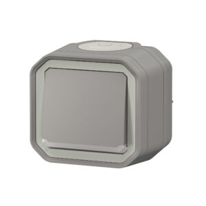 Botão luminoso Legrand Plexo 069722L – estanque, NA, 10 A, IP55, saliente, cinzento