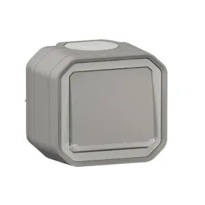 Botão luminoso Legrand Plexo 069722L – estanque, NA, 10 A, IP55, saliente, cinzento
