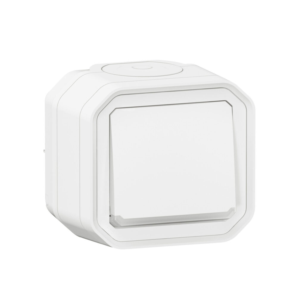 Botão luminoso Legrand Plexo 069762L – estanque, NA, 10 A, IP55, saliente, branco