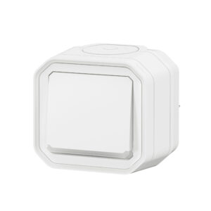 Botão luminoso Legrand Plexo 069762L – estanque, NA, 10 A, IP55, saliente, branco