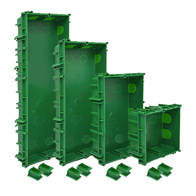 Caixa de embutir Comelit 3110/1A – 1 módulo, para unidade exterior Ultra, 123,5 x 122,5 x 50 mm