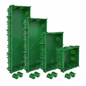 Caixa de embutir Comelit 3110/3A – 3 módulos, para unidade exterior Ultra, 123,5 x 302,5 x 50 mm