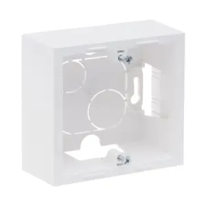 Caixa saliente Legrand New Suno – simples, 1 posto, branca, alumínio ou preta