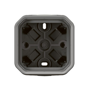 Caixa saliente Legrand Plexo 069651L – simples, bucins planos, IP55, cinzenta