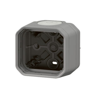 Caixa saliente Legrand Plexo 069651L – simples, bucins planos, IP55, cinzenta
