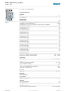 Ficha técnica – Hager CDC225P