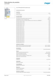 Ficha técnica – Hager CDH125F
