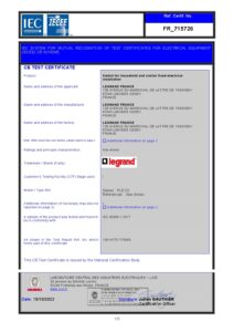 Certificado – Comutador de escada Legrand Plexo 069711L – estanque, 10 AX, IP55, saliente, cinzento