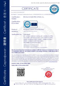 Certificado – Revalco RV31A225300