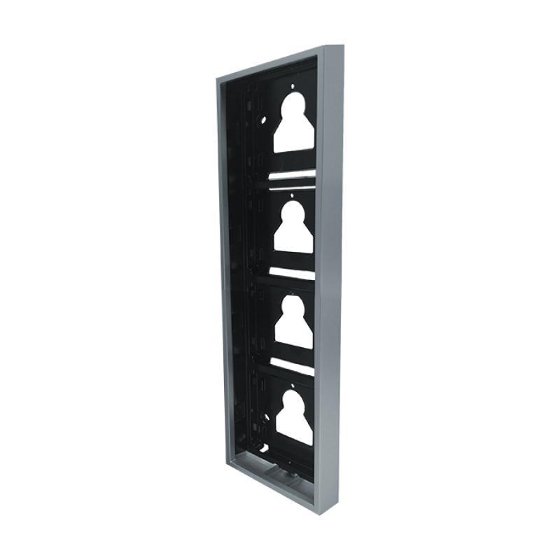 Cobertura de superfície Comelit UT9174 – 4 módulos Ultra, 110 x 380 x 35 mm, cinzenta