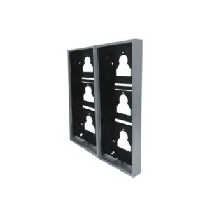 Cobertura de superfície Comelit UT9176 – 6 módulos Ultra (2 x 3), 221 x 289 x 35 mm, cinzenta