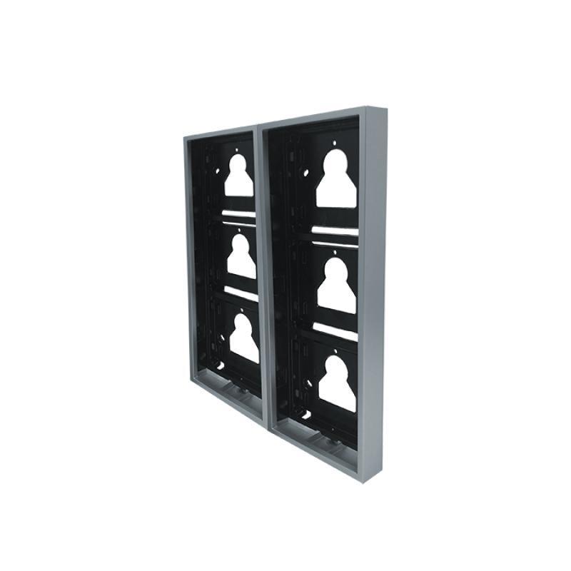Cobertura de superfície Comelit UT9176 – 6 módulos Ultra (2 x 3), 221 x 289 x 35 mm, cinzenta