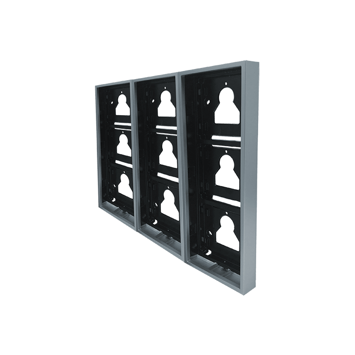 Cobertura de superfície Comelit UT9179 – 9 módulos Ultra (3 x 3), 332 x 289 x 35 mm, cinzenta