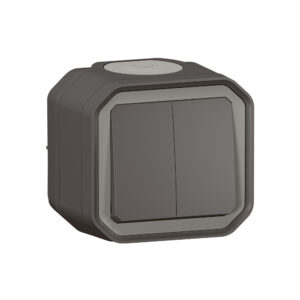 Comando duplo Legrand Plexo 069775L – estanque, botão ou comutador duplo, 10 AX, IP55, antracite