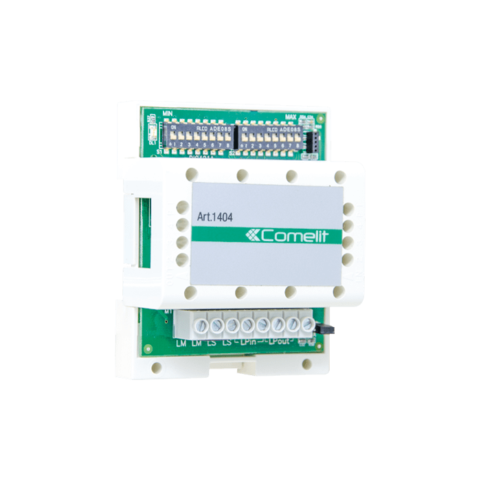 Comutador digital Comelit 1404 – áudio/vídeo, Simplebus2, 4 módulos DIN