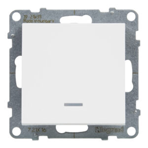 Comutador de escada Legrand New Suno – luminoso, 10 AX, branco, alumínio ou preto