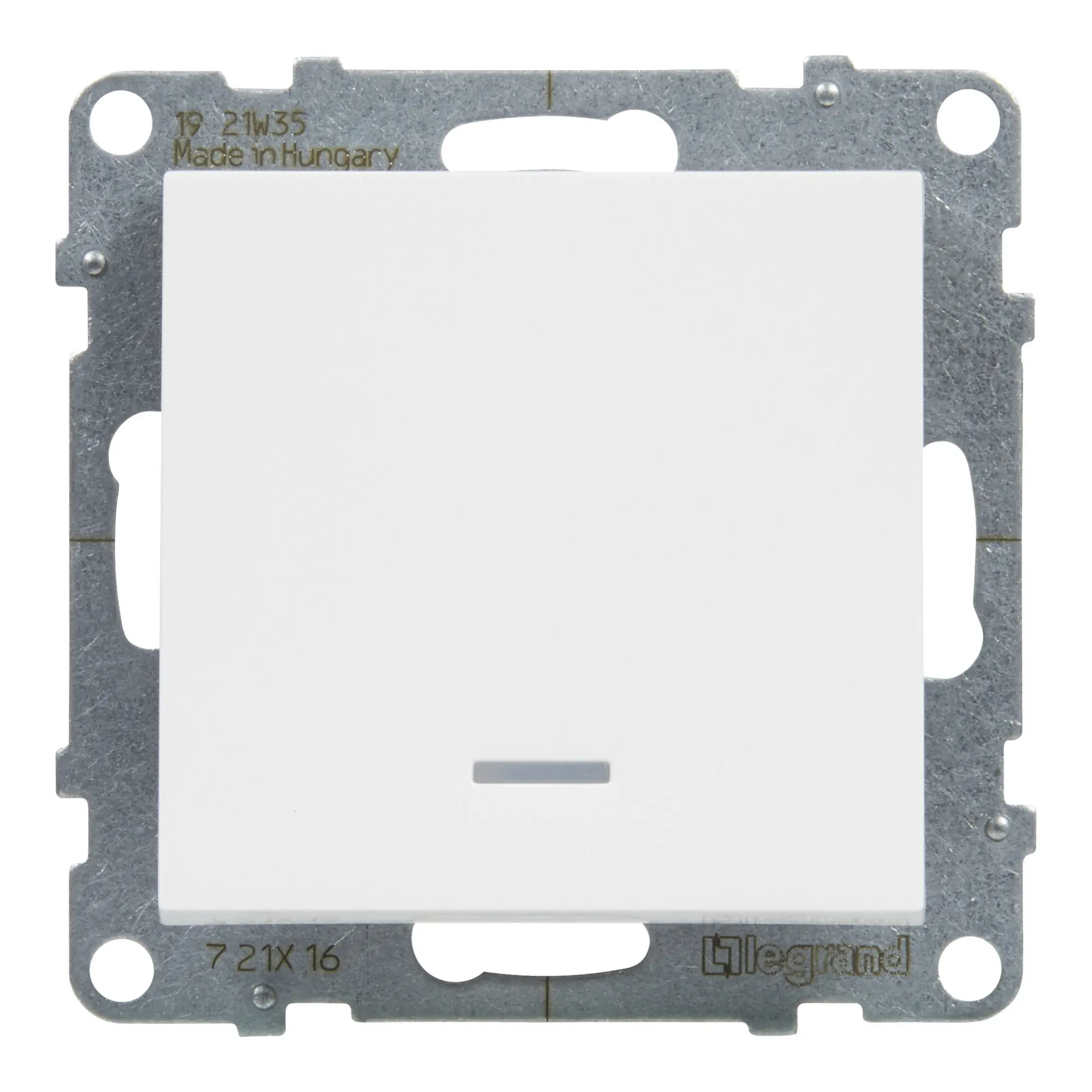 Comutador de escada Legrand New Suno – luminoso, 10 AX, branco, alumínio ou preto