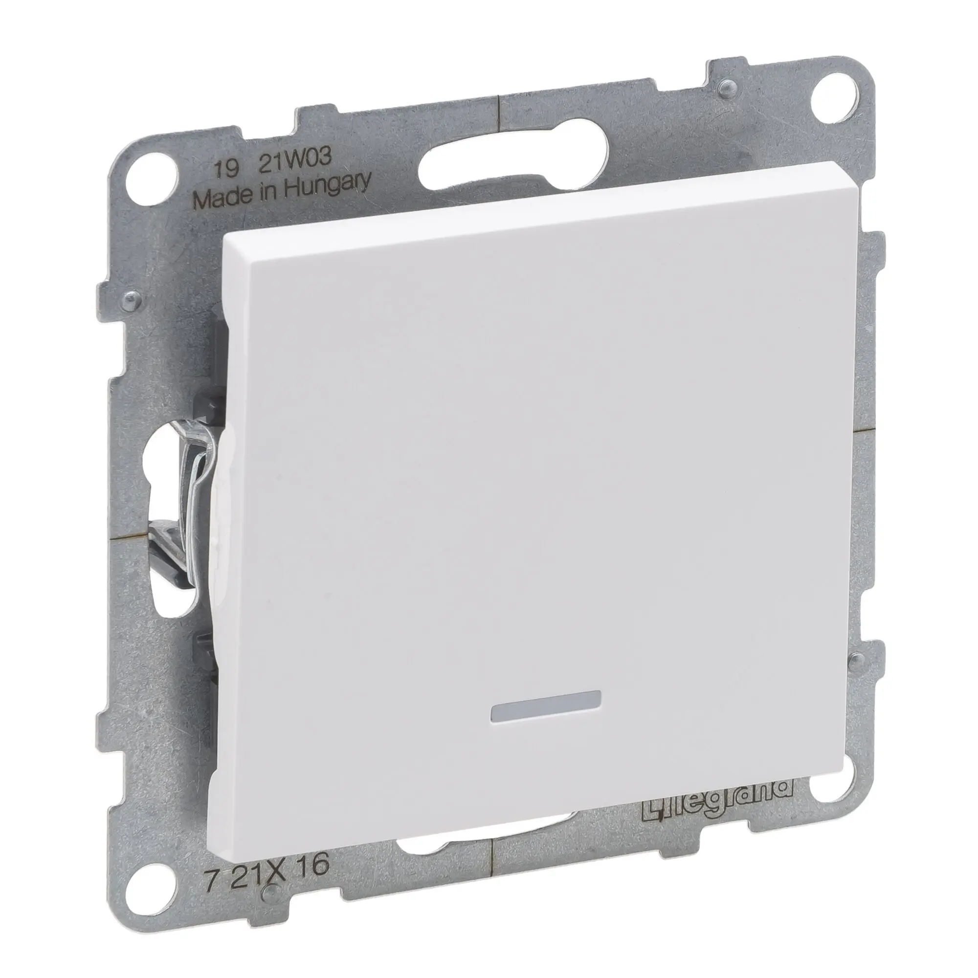 Comutador de escada Legrand New Suno – luminoso, 10 AX, branco, alumínio ou preto