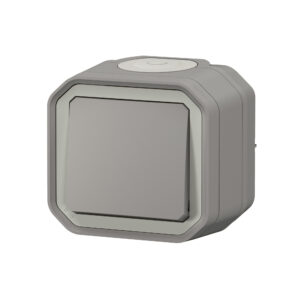 Comutador de escada Legrand Plexo 069711L – estanque, 10 AX, IP55, saliente, cinzento