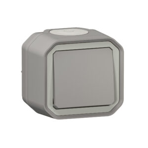 Comutador de escada Legrand Plexo 069711L – estanque, 10 AX, IP55, saliente, cinzento