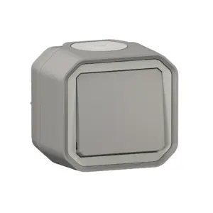 Comutador de escada Legrand Plexo 069711L – estanque, 10 AX, IP55, saliente, cinzento