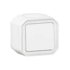 Comutador de escada Legrand Plexo 069751L – estanque, 10 AX, IP55, saliente, branco
