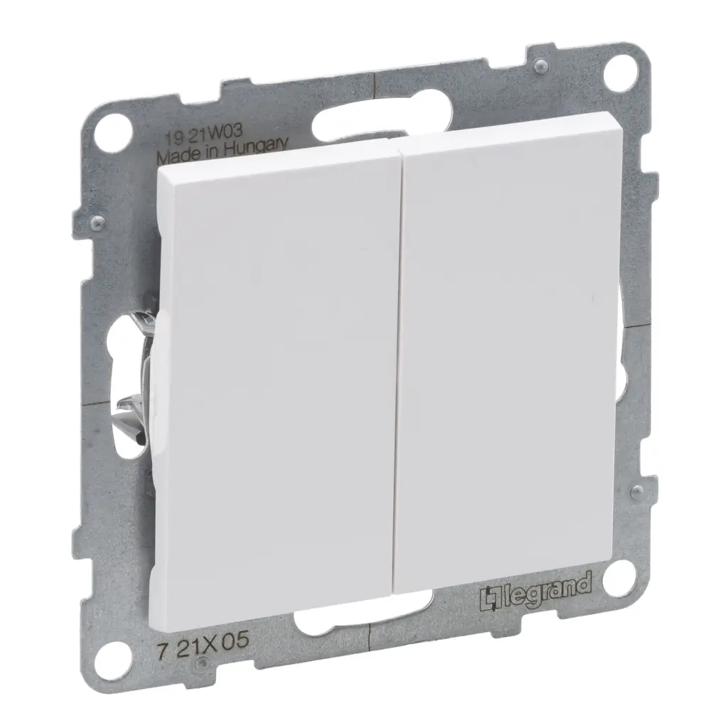 Comutador de lustre Legrand New Suno – 10 AX, ligadores automáticos, branco, alumínio ou preto