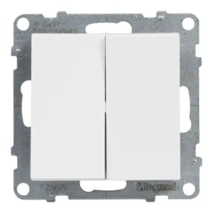 Comutador de lustre Legrand New Suno – 10 AX, ligadores automáticos, branco, alumínio ou preto
