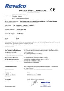 Certificado – Revalco disjuntores