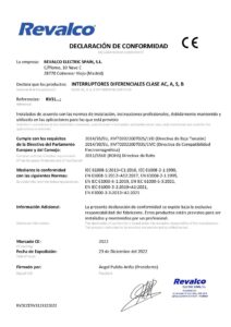 Declaração UE de conformidade – Revalco RV31A225300