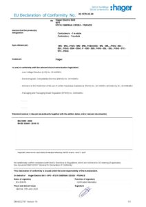 Declaração UE de conformidade – Hager ERC125S