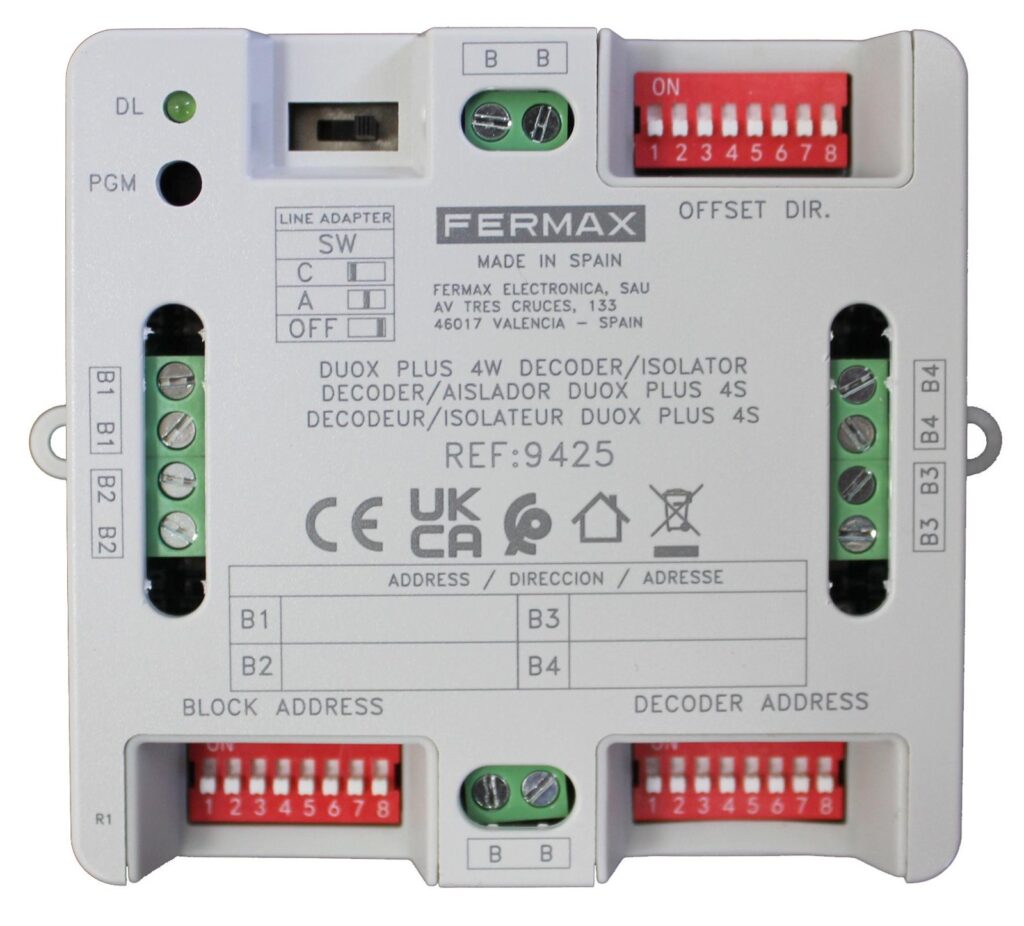 Descodificador de piso Duox Plus Fermax 9425 – 4 saídas