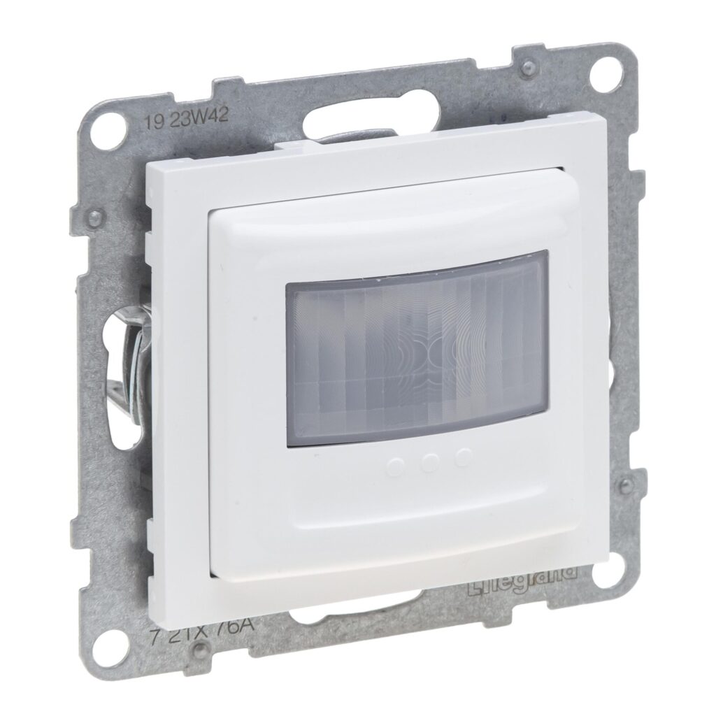 Detetor de movimento Legrand New Suno – sem neutro, 2 condutores, 120°, branco, alumínio ou preto