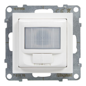 Detetor de movimento Legrand New Suno – sem neutro, 2 condutores, 120°, branco, alumínio ou preto
