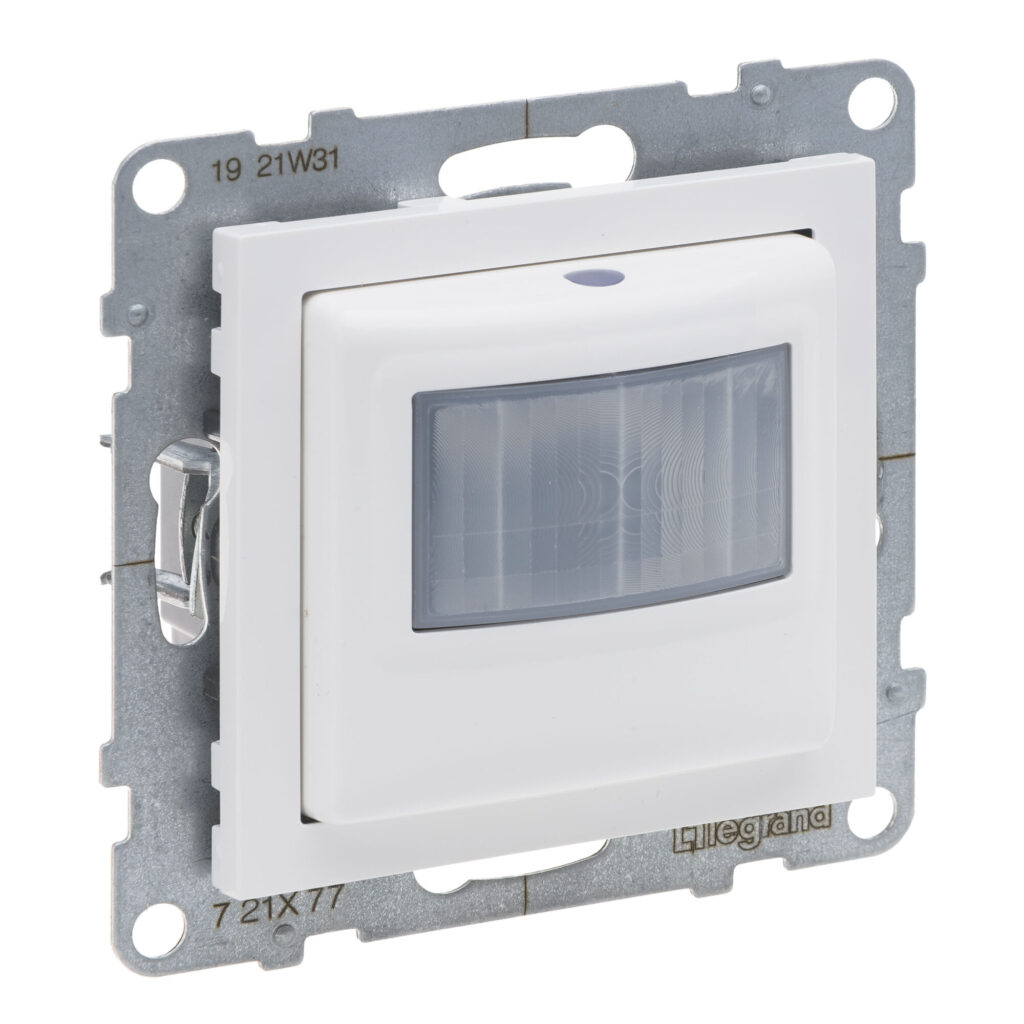 Detetor de movimento Legrand New Suno – com neutro, 3 condutores, 120°, branco, alumínio ou preto