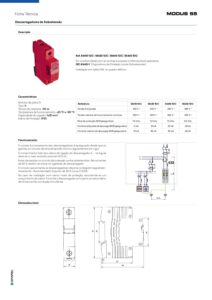 Ficha técnica – Efapel descarregadores de sobretensões
