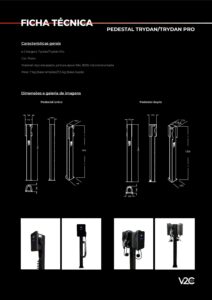 Pedestal duplo V2C para 2 carregadores Trydan / Trydan Pro