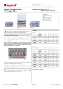 Ficha técnica – Legrand 400405