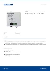 Ficha técnica – Adaptador de linha Fermax 3255 – Duox Plus