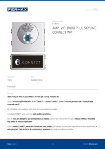 Ficha técnica – Amplificador Skyline Fermax 73910 – vídeo, CONNECT 4G, tamanho WV, Duox Plus