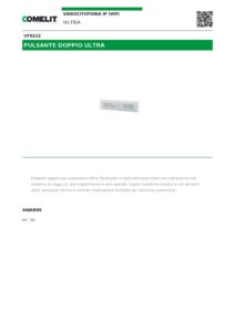 Ficha técnica – Botão duplo Comelit UT9212 – Ultra, em plástico, 2 chamadas, transparente