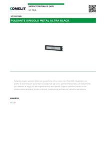 Ficha técnica – Botão simples Comelit UT9211MB – Ultra Metal Black, 1 chamada, preto