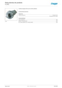 Ficha técnica – Canhão triangular Hager FL94Z – fecho triangular 8 mm, para orion plus em poliéster