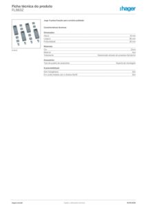 Ficha técnica – Jogo de patas Hager FL863Z – 4 patas de fixação, aço galvanizado, para orion plus em poliéster