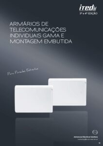 Ficha técnica – Kit ATI TEV IER4PC4CC.KIT – Gama E, 4 RJ45, 4 coaxiais, 2 fibras SC/APC, de embutir, branco