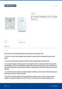 Ficha técnica – Kit de porteiro Fermax Marine iLoft Duox Plus 50762 – inox, telefone mãos-livres, 1 habitação