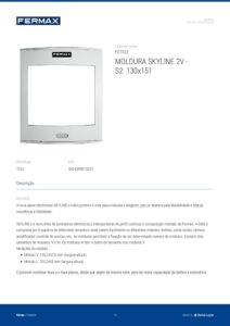 Ficha técnica – Moldura Skyline Fermax 7332 – 2V, série S2, 130 x 151 mm