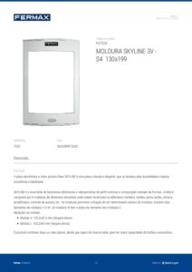 Ficha técnica – Moldura Skyline Fermax 7333 – 3V, série S4, 130 x 199 mm
