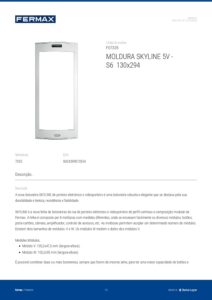 Ficha técnica – Moldura Skyline Fermax 7335 – 5V, série S6, 130 x 294 mm
